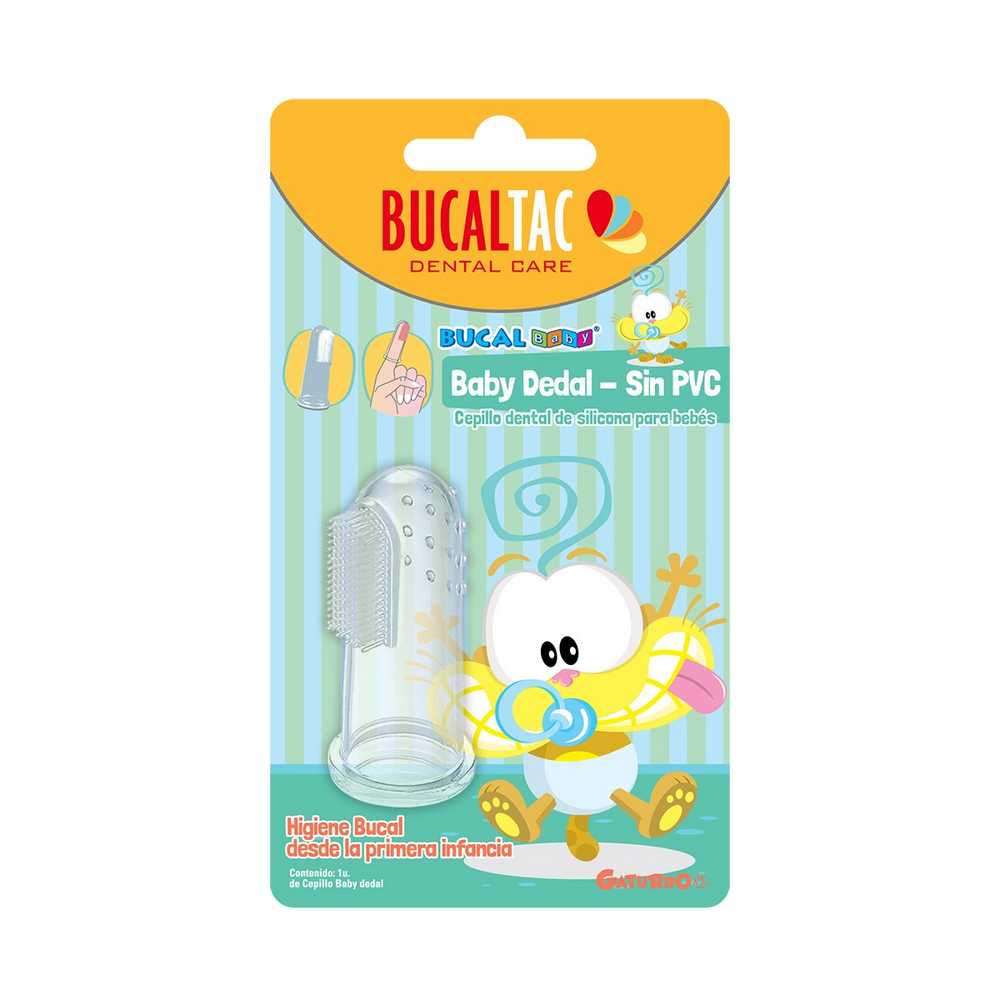 Bucal Tac Tac Gaturro Baby Silicone Thimble Toothbrush - Soft Bristles, Ergonomic Design, BPA Free, Flexible Head, Small Size & Easy to Clean